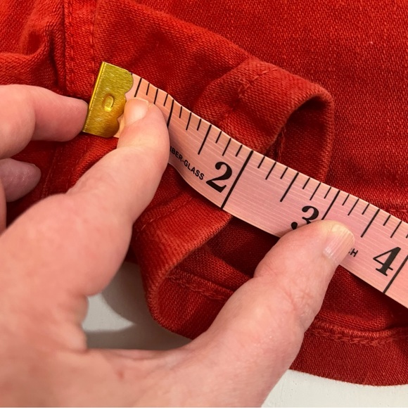 Paige Premium Canyon Pomodoro Red Wash Stretch Color Denim Jeans Shorts - Sz 27 - Picture 4 of 8